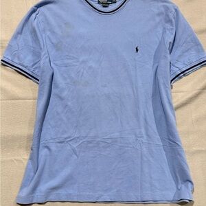 Men’s Ralph Lauren Light Blue Short Sleeve Tee Size XXL (Stain)